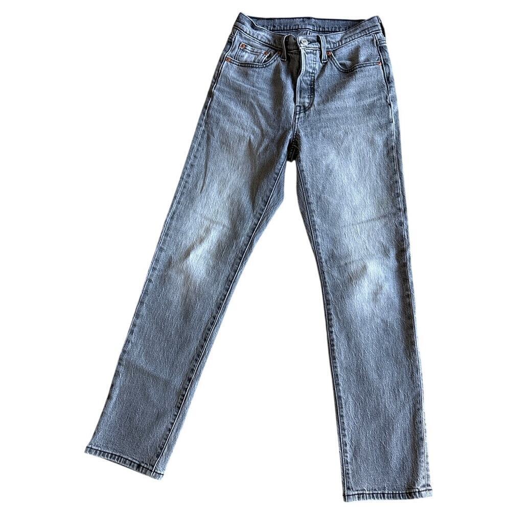 Y2K Levi's 501 Gray Wash Straight Leg Jeans W25 L30 Women's